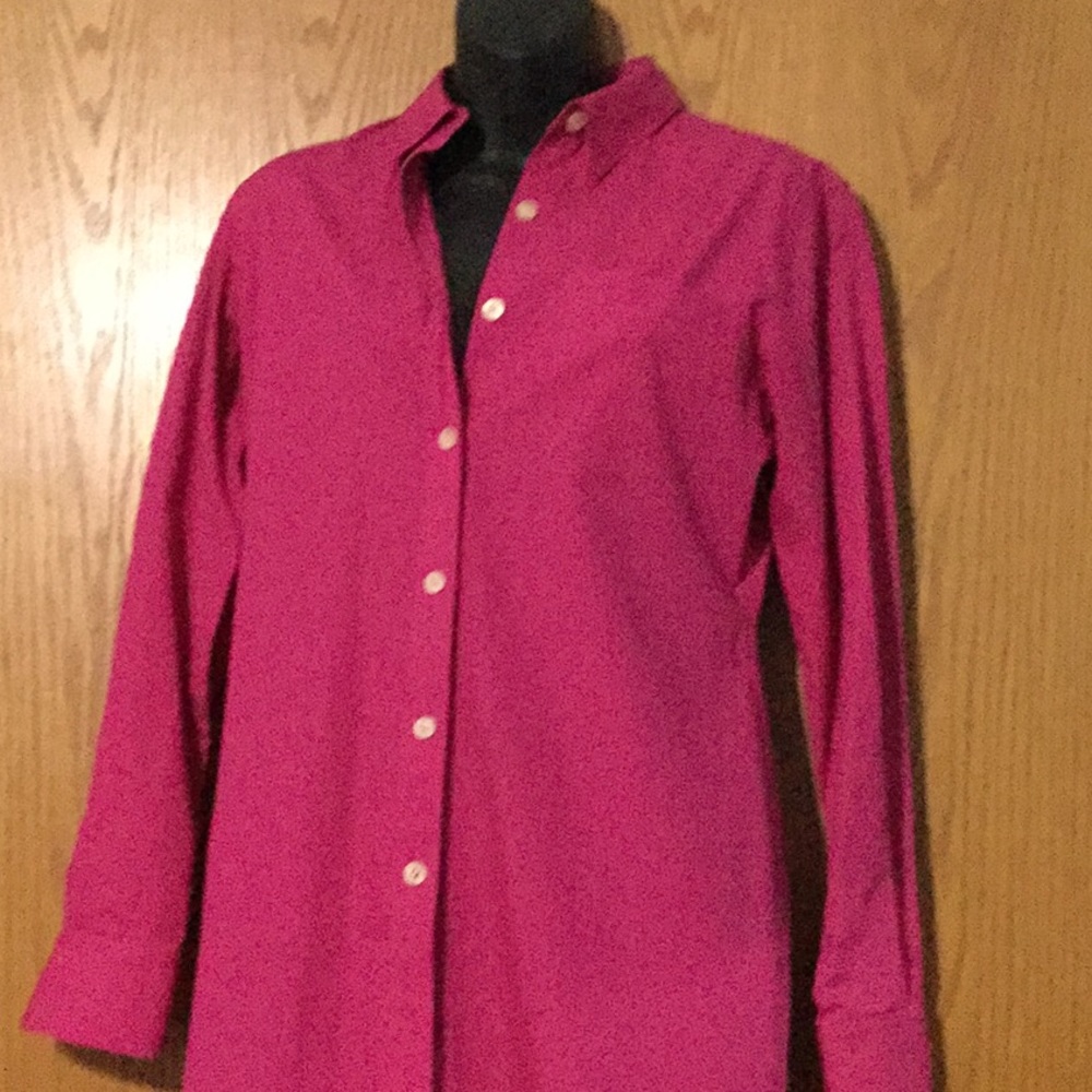 LAUREN RALPH LAUREN HOT PINK SHIRT DRESS